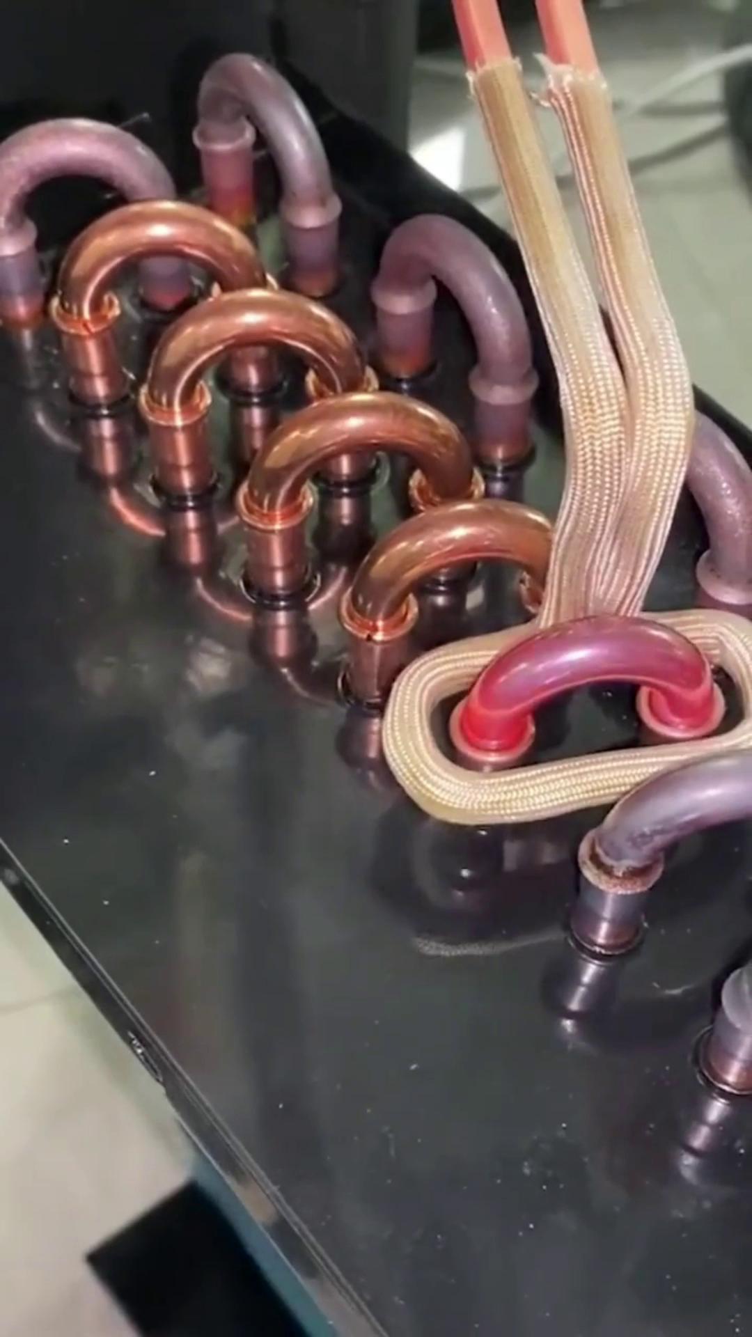 高频钎焊空调铜管，简单高效替代火烧 