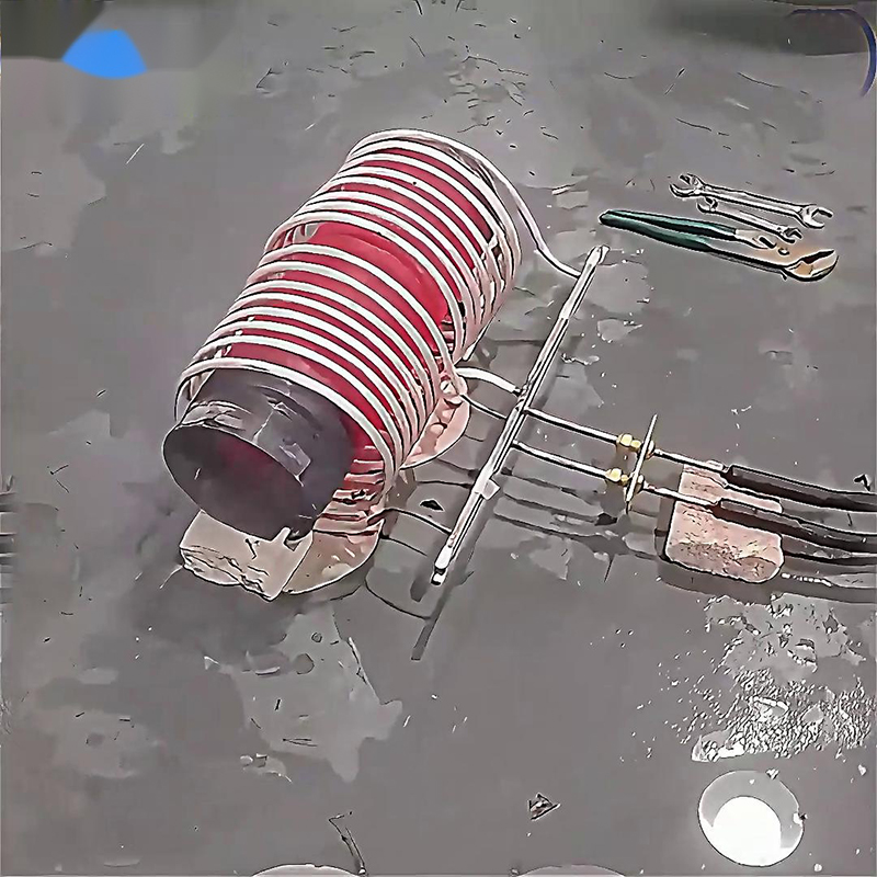 中频91香蕉视频污版加热设备对直径180mm、长度300mm的钢管进行加热测试